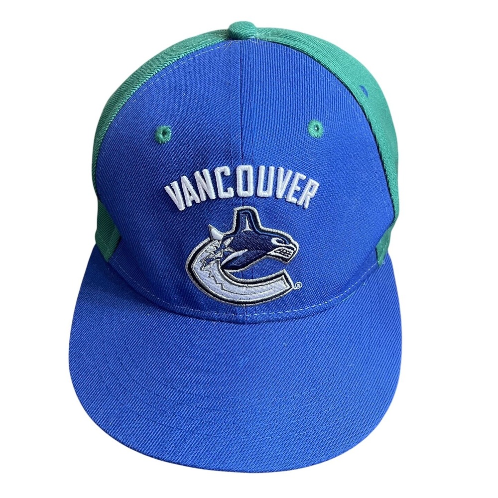 Vancouver Canucks Trucker Hat Snapback Zephyr‎ NHL Hockey Blue Green Budweiser